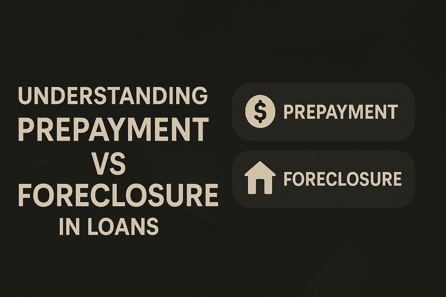 Understanding Prepayment vs Foreclosure in Loans