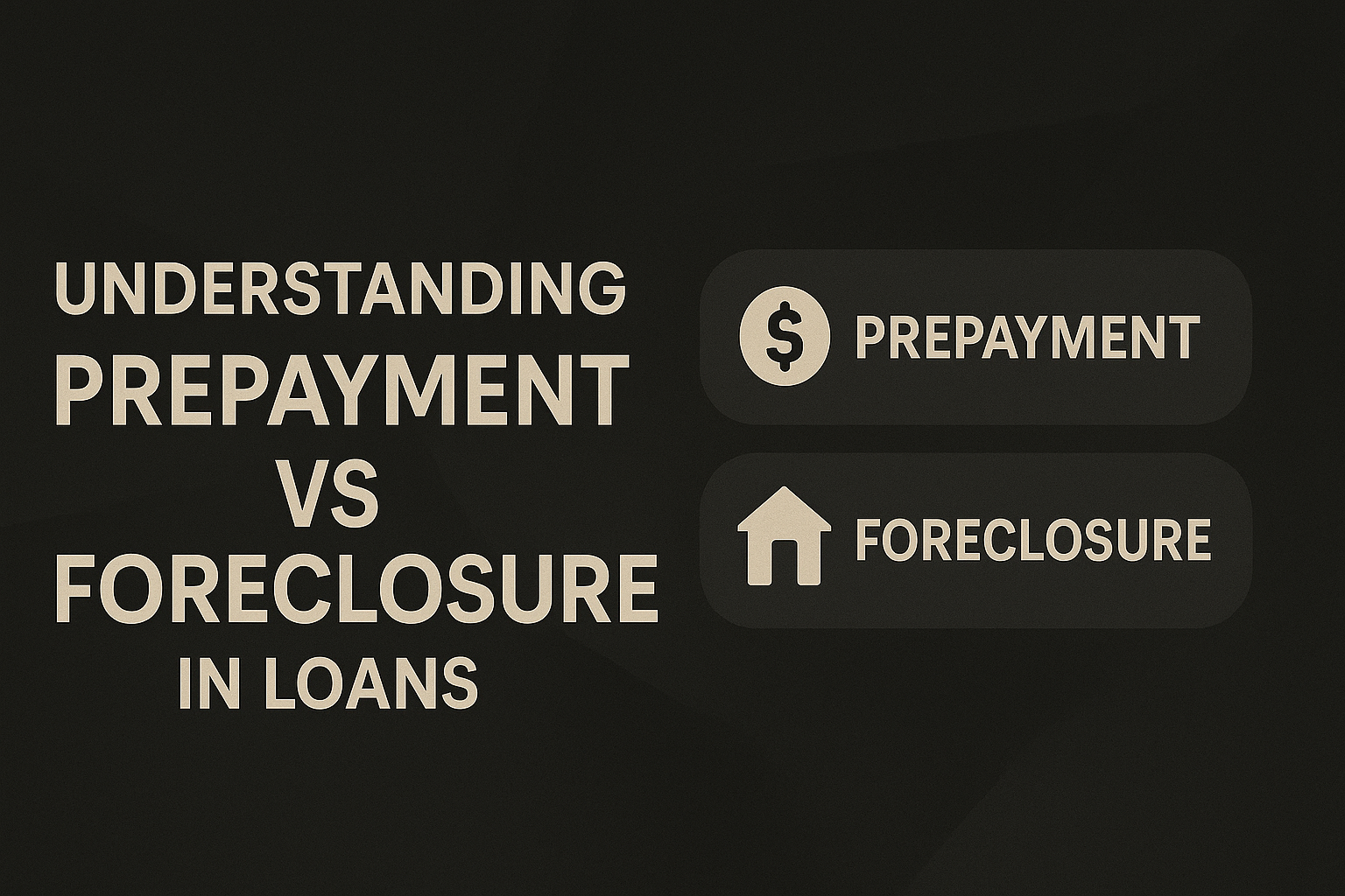 Understanding Prepayment vs Foreclosure in Loans